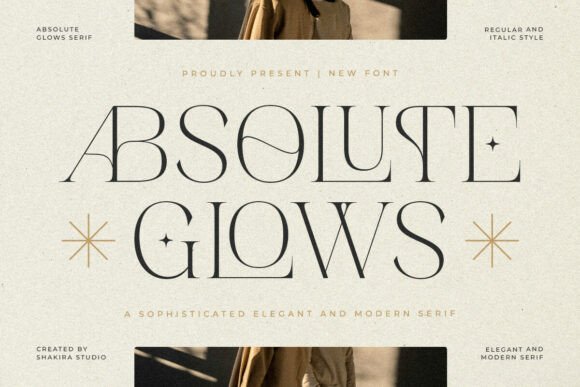 Absolute Glows Font for Luxury Crafts and Branding