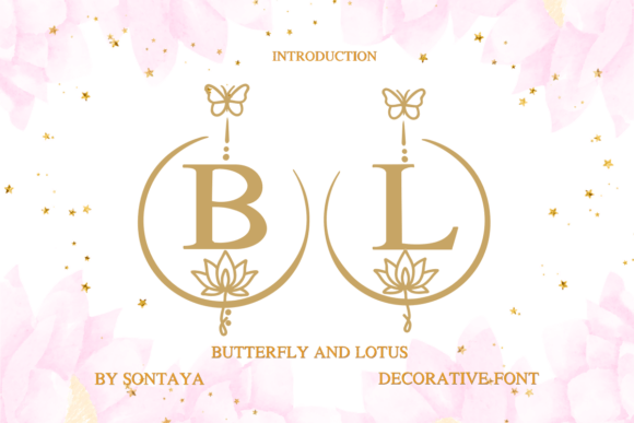 Butterfly and Lotus Font for Web Design