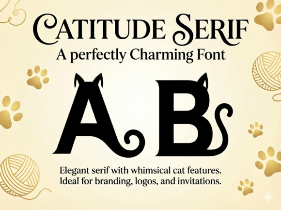 Catitude Serif Font for Playful Web Design