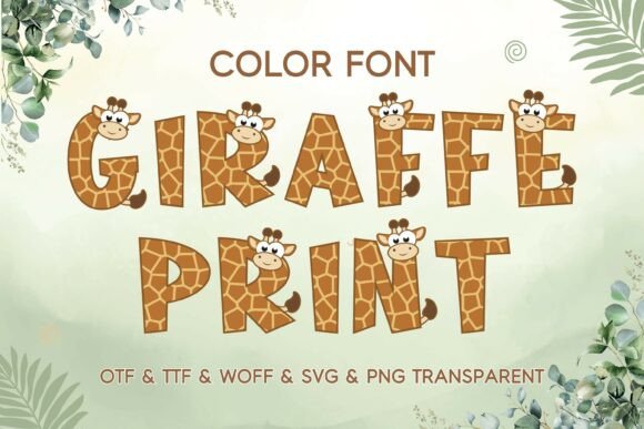 Giraffe Print: A Playful Color Font for Scroll-Stopping Brand Graphics