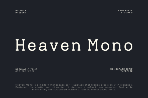 Heaven Mono Typeface Review for Modern Brand Identity