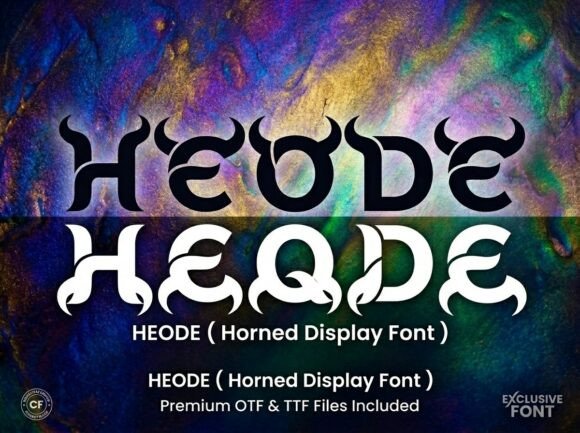 Heode Font Download: A Decorative Display Typeface