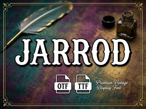 Jarrod Font Review: A Decorative Display Typeface for Bold Branding