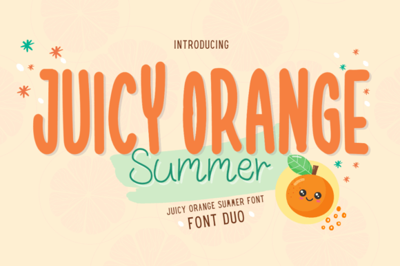 Juicy Orange Summer Font for Handmade Labels