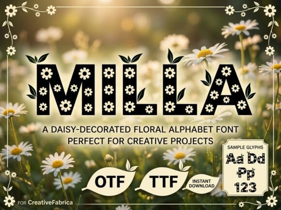 Milla Font: Whimsical Display Typography for Editorial Design