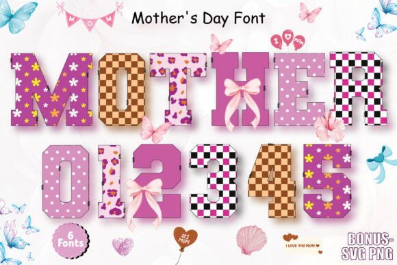 Mother’s Day Mega Alphabets Bundle Font for Small Business Branding