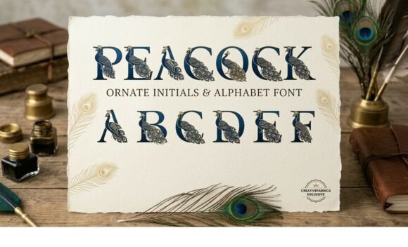 Peacock Ornate Font for Regal Marketing Design