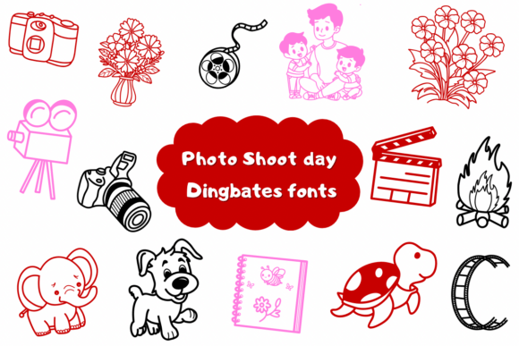 Photo Shoot Day: A Dingbats Font That Brings Sketch-Style Charm to Creative Projects