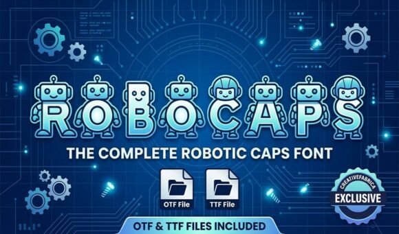 Robocaps: A Playful Display Font for Digital Campaigns and Brand Content