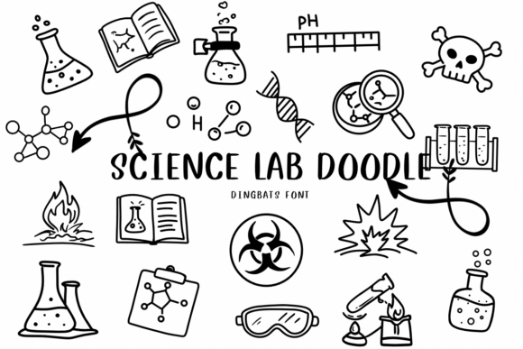 Science Lab Doodle: A Sketch-Style Dingbats Font for Creative Campaigns
