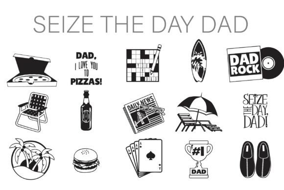 Seize the Day Dad Dingbats Font for Lifestyle Branding