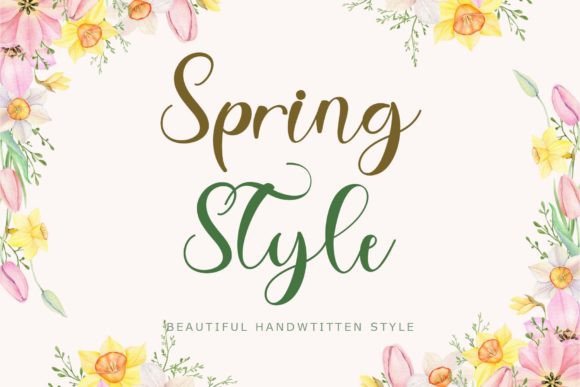 Spring Style Font for Editorial Design and Seasonal Layouts