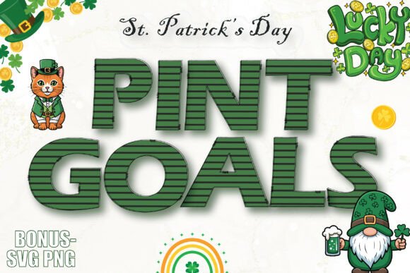 St Patrick s Day Pint Goals Font for Editorial Design