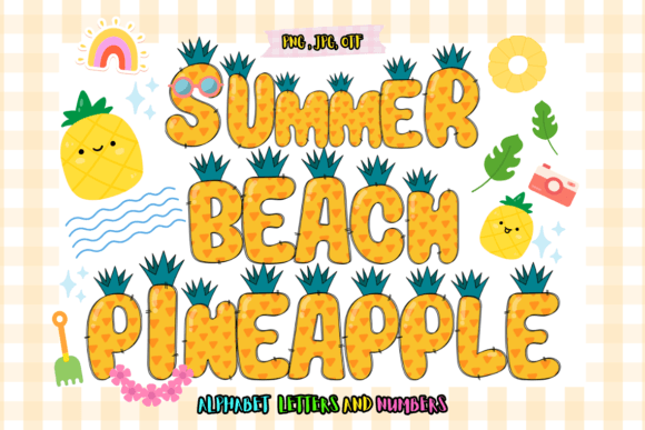 Summer Beach Pineapple Font for Tropical Campaigns