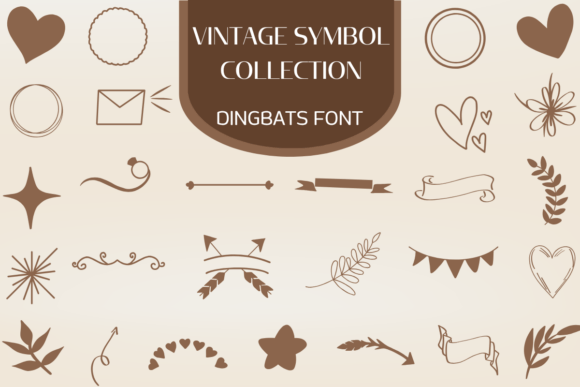 Vintage Symbol Collection Font for Small Business Branding
